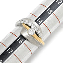 ノンブランド NON BRAND 0.354ct ダイヤ プラチナシルバー Pt900 K18YG ダイヤモンド リング 指輪 Pt900×K18YG コンビ Au750 18K 18金 プラチナ Pt900 ダイヤモンド 15号