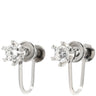 ノンブランド NON BRAND ダイヤ 0.18/0.19ct ネジ式 プラチナシルバー Pt850 ダイヤモンド イヤリング 1P 1石 1粒 メレダイヤ ソリティア 6本爪 Pt850 プラチナ 両耳用