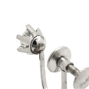 ノンブランド NON BRAND ダイヤ 0.18/0.19ct ネジ式 プラチナシルバー Pt850 ダイヤモンド イヤリング 1P 1石 1粒 メレダイヤ ソリティア 6本爪 Pt850 プラチナ 両耳用