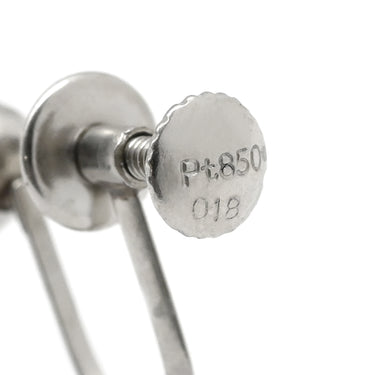 ノンブランド NON BRAND ダイヤ 0.18/0.19ct ネジ式 プラチナシルバー Pt850 ダイヤモンド イヤリング 1P 1石 1粒 メレダイヤ ソリティア 6本爪 Pt850 プラチナ 両耳用