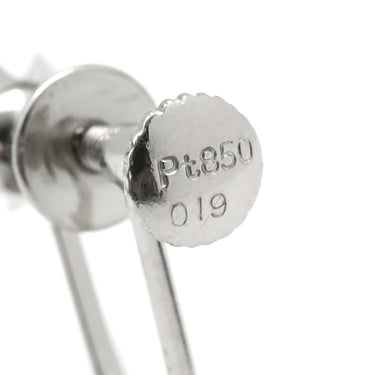 ノンブランド NON BRAND ダイヤ 0.18/0.19ct ネジ式 プラチナシルバー Pt850 ダイヤモンド イヤリング 1P 1石 1粒 メレダイヤ ソリティア 6本爪 Pt850 プラチナ 両耳用