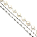 ノンブランド NON BRAND あこやパール チェーン ロングネックレス パールホワイト パール K18WG ネックレス シルバー金具 真珠 39P ラウンドシェイプ 18K 750 WG