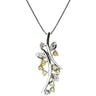 ノンブランド NON BRAND ダイヤモンド 0.50ct ペンダント ホワイトゴールド K18WG ダイヤモンド ネックレス 750 18K WG 花 枝 フラワーモチーフ