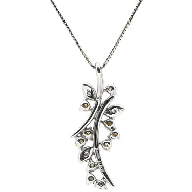 ノンブランド NON BRAND ダイヤモンド 0.50ct ペンダント ホワイトゴールド K18WG ダイヤモンド ネックレス 750 18K WG 花 枝 フラワーモチーフ