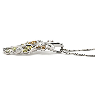 ノンブランド NON BRAND ダイヤモンド 0.50ct ペンダント ホワイトゴールド K18WG ダイヤモンド ネックレス 750 18K WG 花 枝 フラワーモチーフ