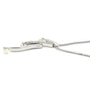 ノンブランド NON BRAND トリロジー ダイヤペンダント ホワイトゴールド K18WG ダイヤモンド ネックレス 3P 3粒 スリーストーンネックレス 18K WG Au750 縦長ライン ボックスチェーン