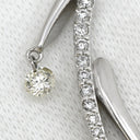 ノンブランド NON BRAND トリロジー ダイヤペンダント ホワイトゴールド K18WG ダイヤモンド ネックレス 3P 3粒 スリーストーンネックレス 18K WG Au750 縦長ライン ボックスチェーン