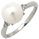 ノンブランド NON BRAND パール 9.4mm ダイヤ 0.08ct プラチナシルバー Pt900 パール ダイヤモンド リング 指輪 1P 1粒 あこや アコヤ 真珠 Pt900 プラチナ パヴェダイヤ 20号