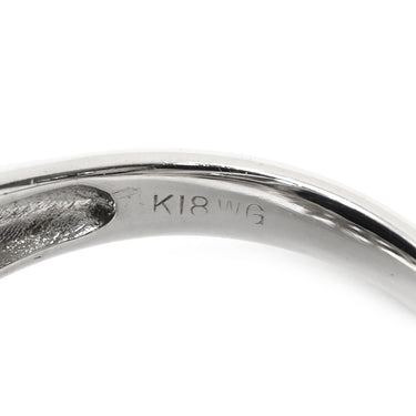 ノンブランド NON BRAND カメオリング ダイヤ ホワイトゴールド K18WG ダイヤモンド カルセドニー リング 指輪 カルセドニー 彫刻 ダイヤモンド 18K WG 750 アンティーク 15号