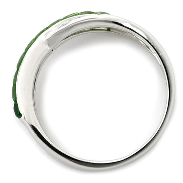 ノンブランド NON BRAND ダイヤ ツァボライト リング セット グリーン×ホワイトゴールド K18WG ダイヤモンド グリーングロシュラーガーネット(ツァボライト) ネックレス K18WG Au750 18K グリーングロシュラーガーネット