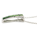 ノンブランド NON BRAND ダイヤ ツァボライト リング セット グリーン×ホワイトゴールド K18WG ダイヤモンド グリーングロシュラーガーネット(ツァボライト) ネックレス K18WG Au750 18K グリーングロシュラーガーネット