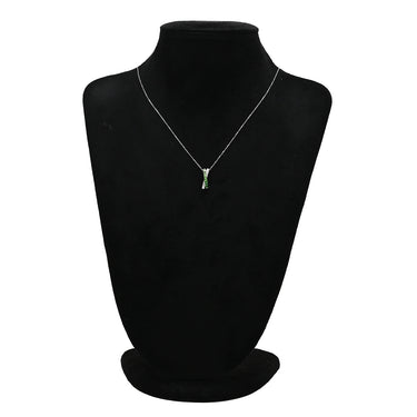 ノンブランド NON BRAND ダイヤ ツァボライト リング セット グリーン×ホワイトゴールド K18WG ダイヤモンド グリーングロシュラーガーネット(ツァボライト) ネックレス K18WG Au750 18K グリーングロシュラーガーネット