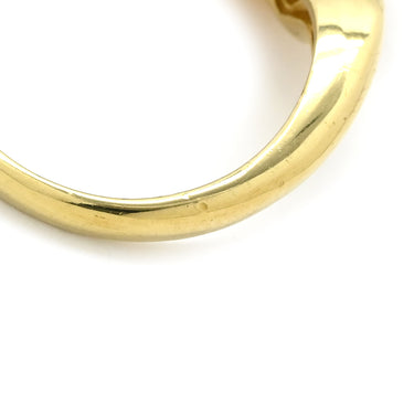 ノンブランド NON BRAND 白蝶パール 10.60mm ダイヤ 0.02ct ゴールド×イエローゴールド K18YG パール ダイヤモンド リング 指輪 1P 1粒 大粒 真珠 ゴールデンパール ダイヤ 11号