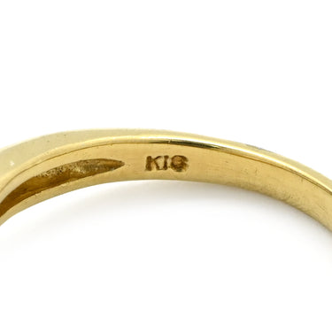 ノンブランド NON BRAND 白蝶パール 10.60mm ダイヤ 0.02ct ゴールド×イエローゴールド K18YG パール ダイヤモンド リング 指輪 1P 1粒 大粒 真珠 ゴールデンパール ダイヤ 11号