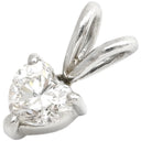 ノンブランド NON BRAND ダイヤ 0.51ct プラチナシルバー プラチナ ダイヤモンド ペンダントトップ 1P 1粒 1石 ネックレストップ Pt プラチナ V字金具 ハートモチーフ 3本爪