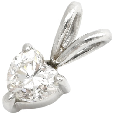 ノンブランド NON BRAND ダイヤ 0.51ct プラチナシルバー プラチナ ダイヤモンド ペンダントトップ 1P 1粒 1石 ネックレストップ Pt プラチナ V字金具 ハートモチーフ 3本爪