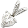 ノンブランド NON BRAND ダイヤ 0.51ct プラチナシルバー プラチナ ダイヤモンド ペンダントトップ 1P 1粒 1石 ネックレストップ Pt プラチナ V字金具 ハートモチーフ 3本爪