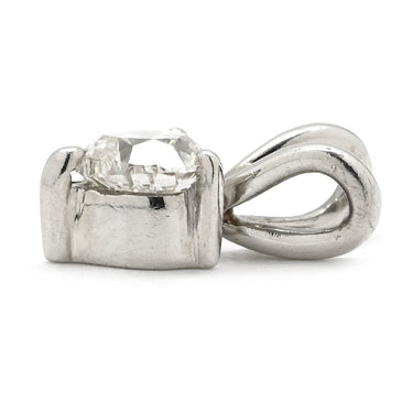 ノンブランド NON BRAND ダイヤ 0.51ct プラチナシルバー プラチナ ダイヤモンド ペンダントトップ 1P 1粒 1石 ネックレストップ Pt プラチナ V字金具 ハートモチーフ 3本爪