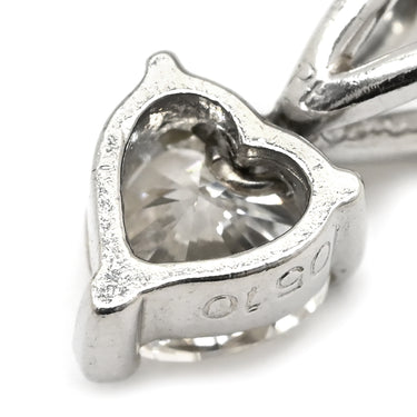ノンブランド NON BRAND ダイヤ 0.51ct プラチナシルバー プラチナ ダイヤモンド ペンダントトップ 1P 1粒 1石 ネックレストップ Pt プラチナ V字金具 ハートモチーフ 3本爪