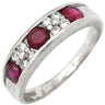 ノンブランド NON BRAND ルビー 0.72ct ダイヤモンド プラチナシルバー Pt900 ルビー ダイヤモンド リング 指輪 レッド 赤 ラウンドミックスカット 12号