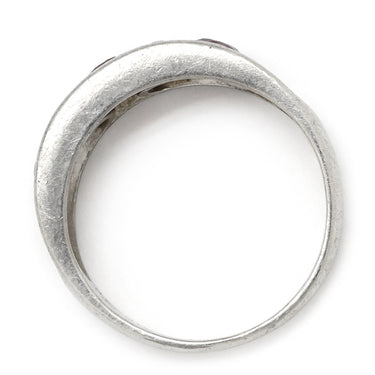 ノンブランド NON BRAND ルビー 0.72ct ダイヤモンド プラチナシルバー Pt900 ルビー ダイヤモンド リング 指輪 レッド 赤 ラウンドミックスカット 12号