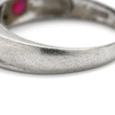 ノンブランド NON BRAND ルビー 0.72ct ダイヤモンド プラチナシルバー Pt900 ルビー ダイヤモンド リング 指輪 レッド 赤 ラウンドミックスカット 12号