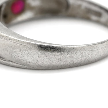 ノンブランド NON BRAND ルビー 0.72ct ダイヤモンド プラチナシルバー Pt900 ルビー ダイヤモンド リング 指輪 レッド 赤 ラウンドミックスカット 12号