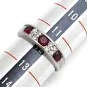 ノンブランド NON BRAND ルビー 0.72ct ダイヤモンド プラチナシルバー Pt900 ルビー ダイヤモンド リング 指輪 レッド 赤 ラウンドミックスカット 12号
