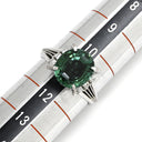ノンブランド NON BRAND グリーントルマリン3.58ct ダイヤモンド プラチナシルバー Pt900 グリーントルマリン ダイヤモンド リング 指輪 緑 オーバルミックスカット Pm900 11号