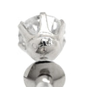 ノンブランド NON BRAND ダイヤ 0.4/0.4ct ネジ式 プラチナシルバー K14WG ダイヤモンド イヤリング 1P 1石 1粒 メレダイヤ ソリティア 6本爪 K14WG 14K Au585 両耳用
