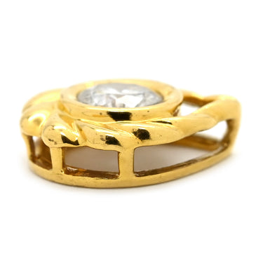 ノンブランド NON BRAND ダイヤ 0.32ct イエローゴールド K18YG ダイヤモンド ペンダントトップ ペンダントヘッド Au750 18K 1P 1石 1粒 雫型 しずく 涙型 ティアドロップ