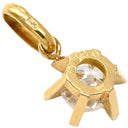 ノンブランド NON BRAND ダイヤモンド 0.346ct イエローゴールド K18YG ダイヤモンド ペンダントトップ ネックレストップ 1P 1粒 1石 ブリリアントカット 18金 750 YG