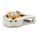 ノンブランド NON BRAND ダイヤモンド 0.27ct コンビ プラチナシルバーXイエローゴールド Pt K18YG ダイヤモンド ペンダントトップ ブリリアントカット プラチナ 18K ネックレストップ ペンダントヘッド しずく