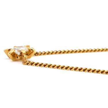ノンブランド NON BRAND ダイヤモンド 0.31ct イエローゴールド K18YG ダイヤモンド K18YG(チェーン/造幣局検定マーク) ネックレス Au750 18K 18金 1P 1石 1粒 ソリティア 6本爪 プリンセスサイズ