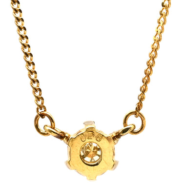 ノンブランド NON BRAND 1Pダイヤ ペンダント イエローゴールド K18YG ダイヤモンド ネックレス Au750 18K YG ラウンドブリリアントカット 1粒 6本爪