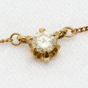 ノンブランド NON BRAND 1Pダイヤ ペンダント イエローゴールド K18YG ダイヤモンド ネックレス Au750 18K YG ラウンドブリリアントカット 1粒 6本爪