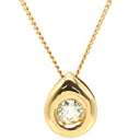 ノンブランド NON BRAND ダイヤモンド 0.22ct ペンダント イエローゴールド K18YG ダイヤモンド ネックレス 750 18K 1P 1粒 1石 ブリリアントカット デザインネックレス