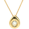 ノンブランド NON BRAND ダイヤモンド 0.22ct ペンダント イエローゴールド K18YG ダイヤモンド ネックレス 750 18K 1P 1粒 1石 ブリリアントカット デザインネックレス