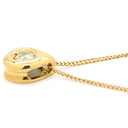 ノンブランド NON BRAND ダイヤモンド 0.22ct ペンダント イエローゴールド K18YG ダイヤモンド ネックレス 750 18K 1P 1粒 1石 ブリリアントカット デザインネックレス