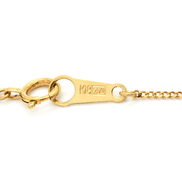 ノンブランド NON BRAND ダイヤモンド 0.22ct ペンダント イエローゴールド K18YG ダイヤモンド ネックレス 750 18K 1P 1粒 1石 ブリリアントカット デザインネックレス