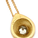 ノンブランド NON BRAND ダイヤモンド 0.22ct ペンダント イエローゴールド K18YG ダイヤモンド ネックレス 750 18K 1P 1粒 1石 ブリリアントカット デザインネックレス