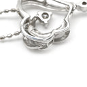 ノンブランド NON BRAND ハート ドロップ ブルー×ホワイトゴールド K18WG ダイヤモンド タンザナイト ネックレス Au750 18K 18金 3P 3石 3粒 ダイヤ タンザナイト トリロジー スイング