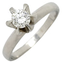 ノンブランド NON BRAND ダイヤ 立爪リング 0.43ct プラチナシルバー Pt900 ダイヤモンド リング 指輪 1石 1粒 ダイヤモンド Pt900 13号