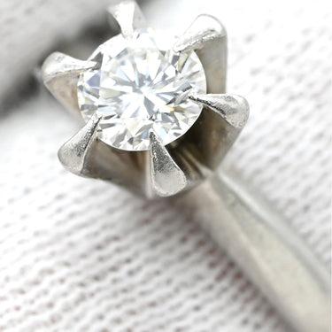 ノンブランド NON BRAND ダイヤ 立爪リング 0.43ct プラチナシルバー Pt900 ダイヤモンド リング 指輪 1石 1粒 ダイヤモンド Pt900 13号