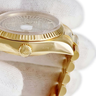 腕時計 ロレックス ROLEX デイデイト 36 18038 自動巻き メンズ 86番 K18YG無垢 純正ダイヤ ルビー プレジデントブレス