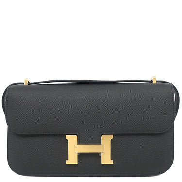 エルメス HERMES コンスタンス エラン ブラック ヴォーエプソン ショルダーバッグ ゴールド金具 新品 未使用 黒