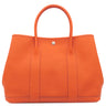 エルメス HERMES ガーデンパーティーPM フー ヴォーエプソン トートバッグ シルバー金具 オレンジ