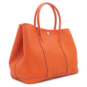 エルメス HERMES ガーデンパーティーPM フー ヴォーエプソン トートバッグ シルバー金具 オレンジ
