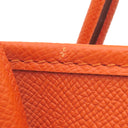 エルメス HERMES ガーデンパーティーPM フー ヴォーエプソン トートバッグ シルバー金具 オレンジ