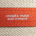 エルメス HERMES ガーデンパーティーPM フー ヴォーエプソン トートバッグ シルバー金具 オレンジ